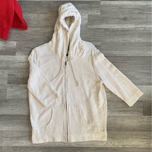 Aerie Cream Textured Knit Jacket